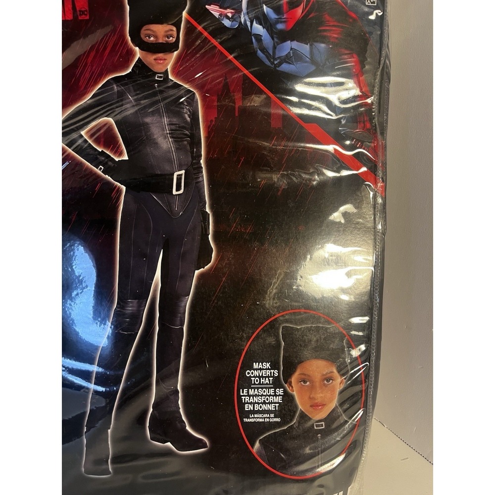 Girls Catwoman Costume Medium
Sz 8-10 DC The Batman Selina Kyle Halloween New